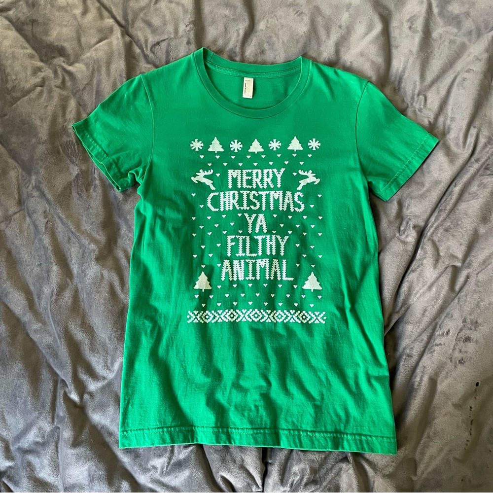 Green Home Alone Christmas T Shirt